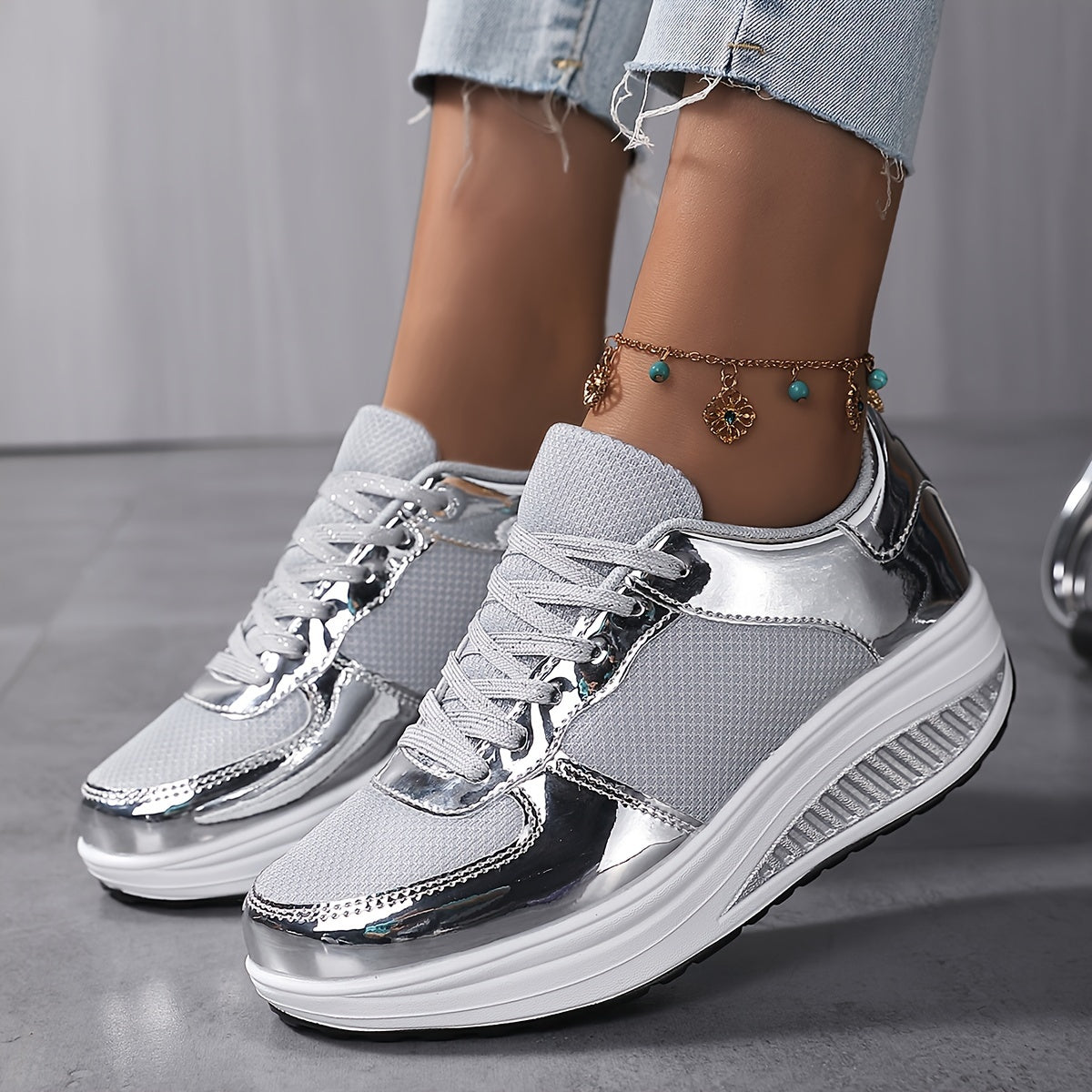 Breeze Walk Mesh Platform Sneakers 🌬️👟