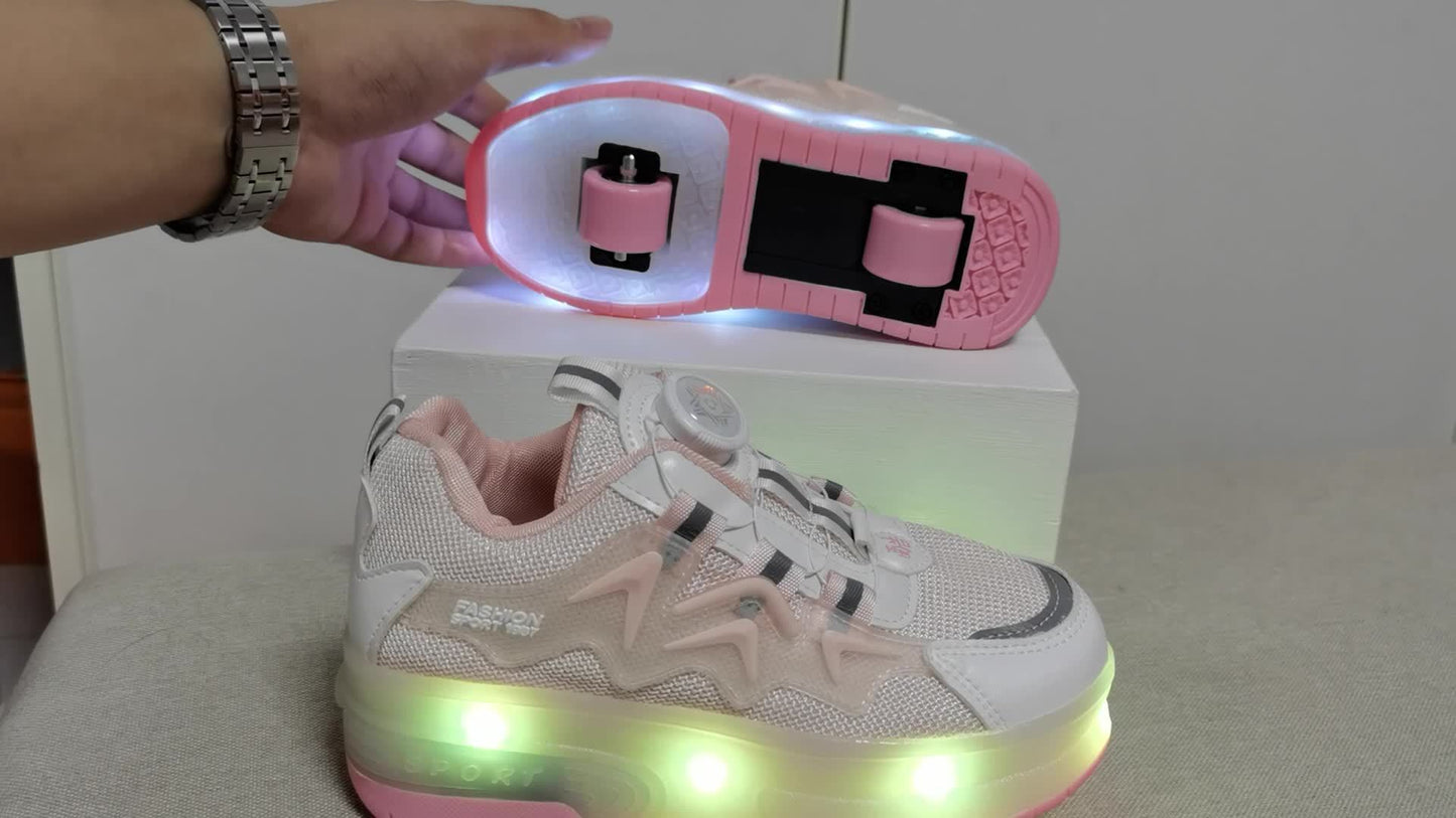 Trendy Light-Up Roller Skateboard Shoes 🔥🛹