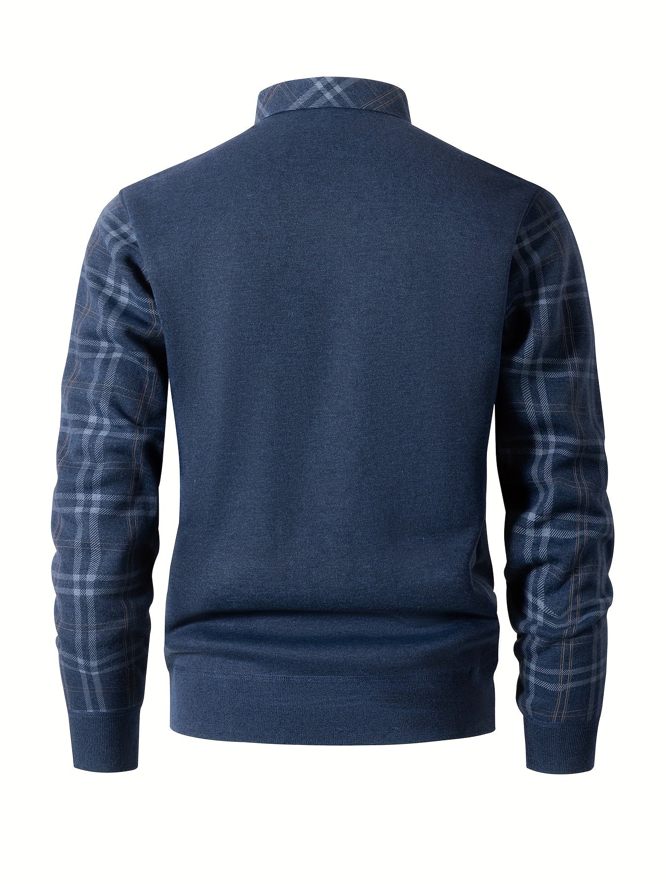 🧥 Men's Fleece-Lined Plaid Knit Pullover 🌲