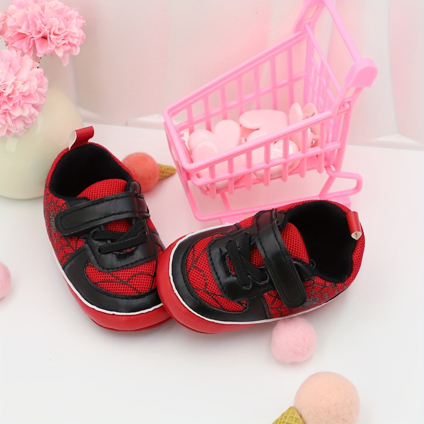 🕷️ Baby Learning Shoes - Spider Web Design