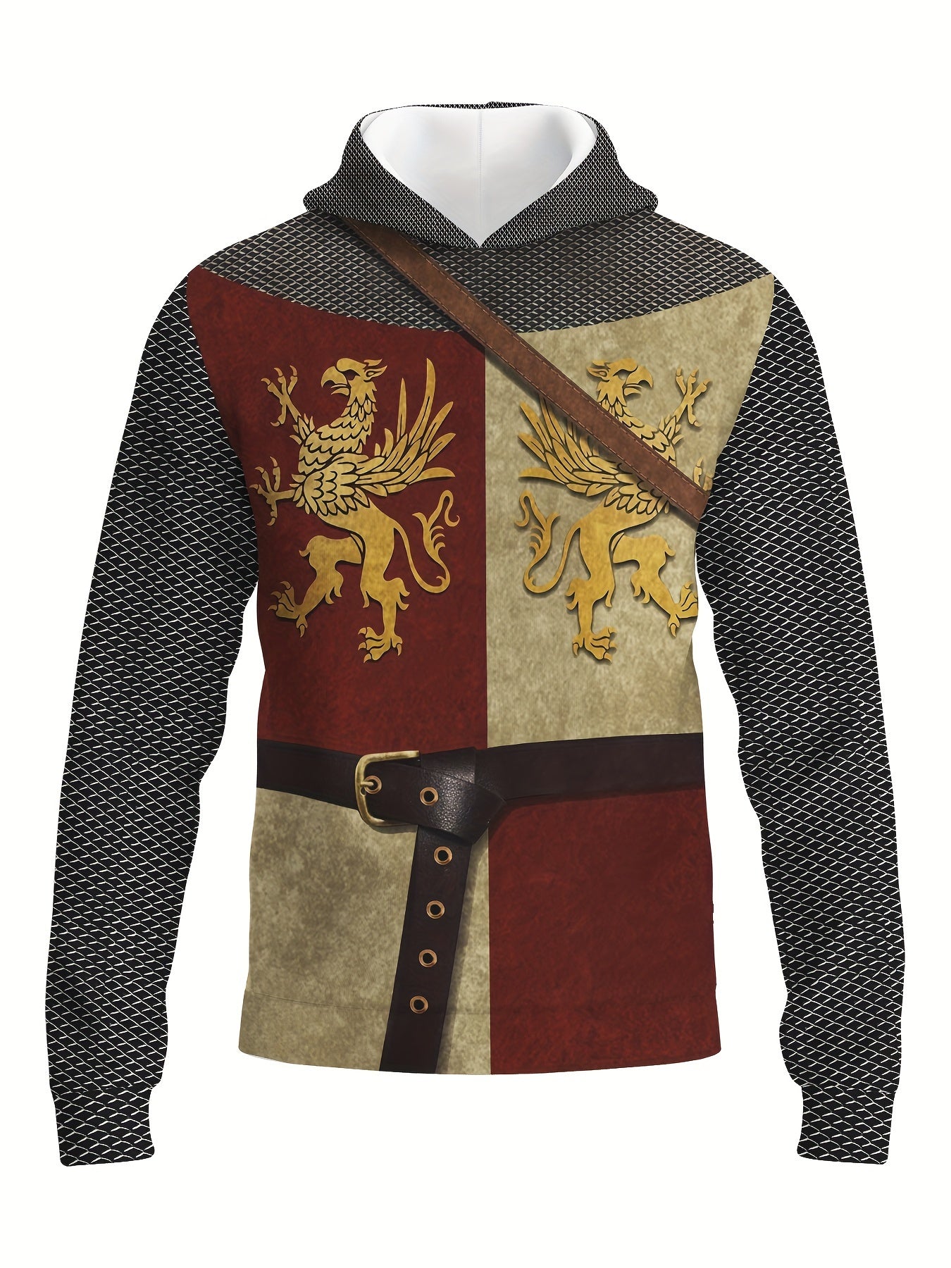 ⚔️ Medieval Armor Inspired Kids' 3D Digital Print Hoodie ⚔️