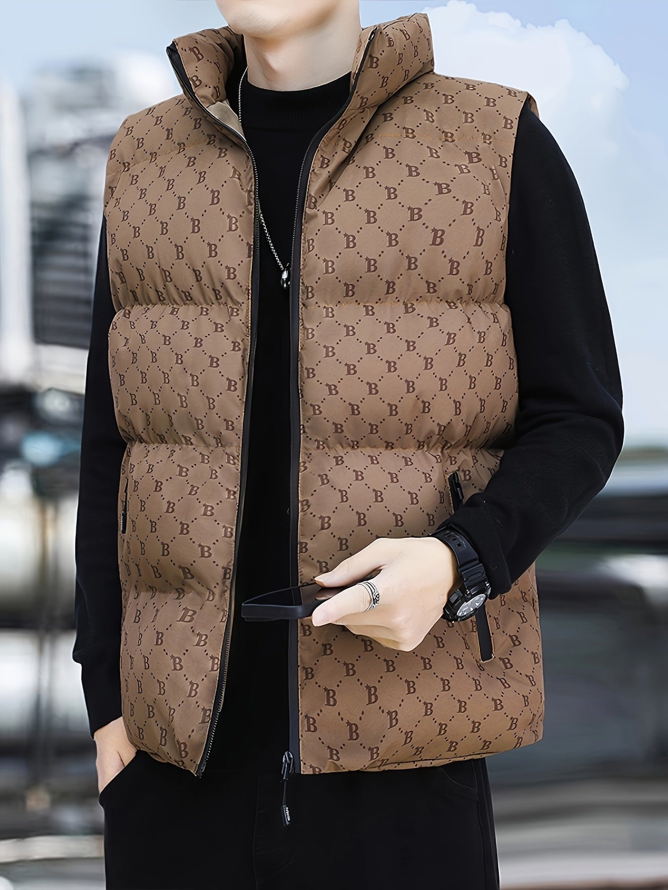 Letter Print Winter Padded Vest ❄️