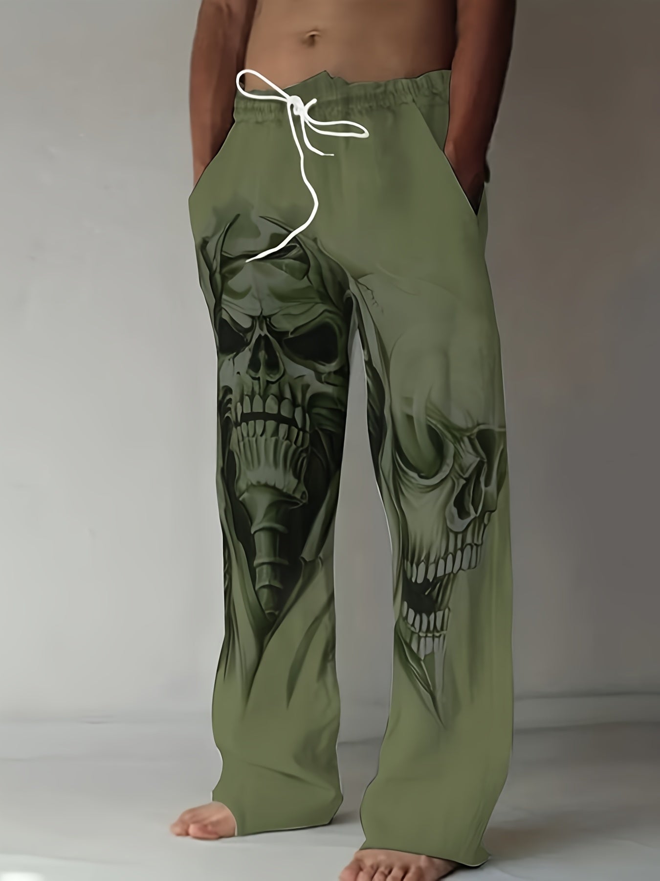 💀 Skull Flex Casual Drawstring Pants 🏋️‍♂️