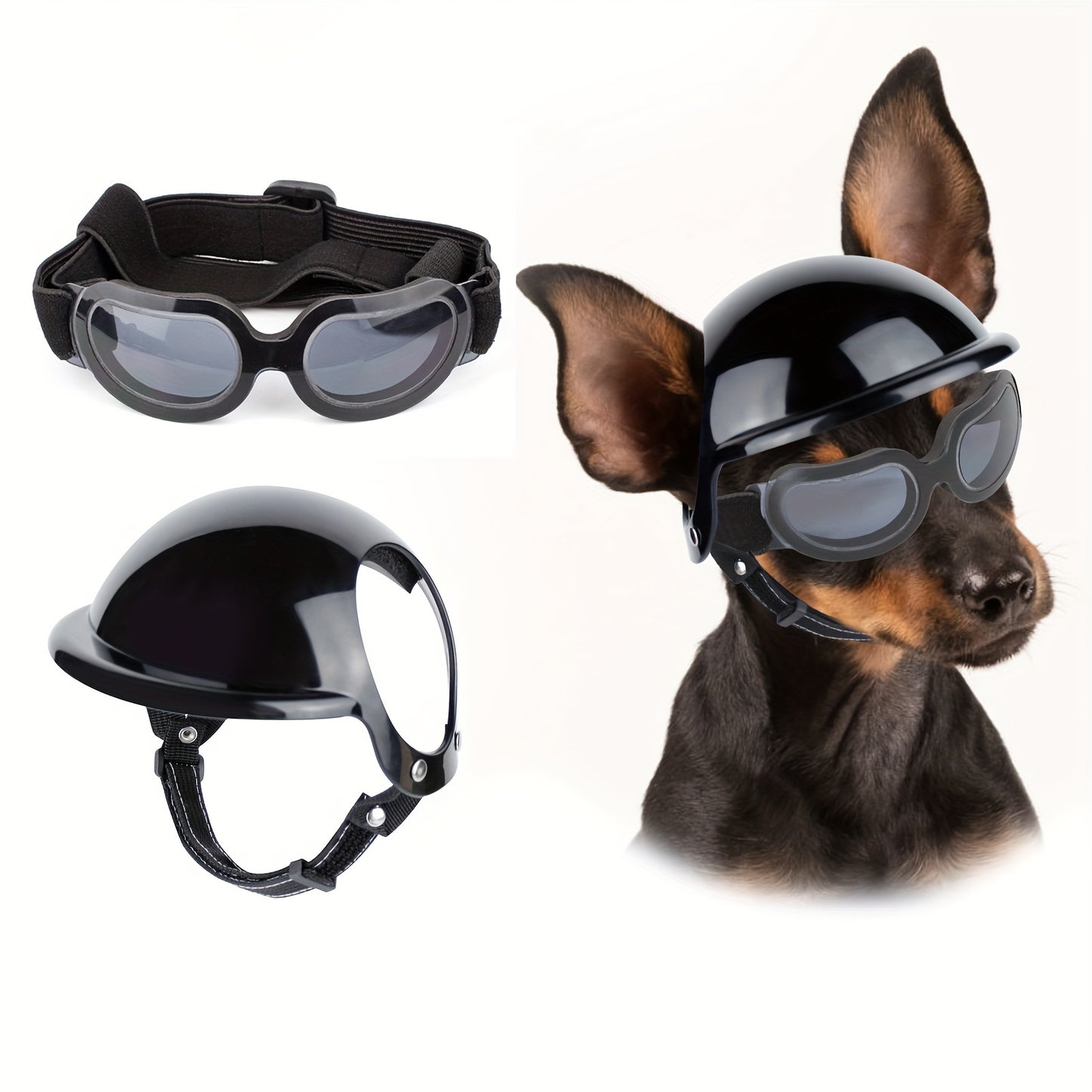 🏍️ Paw Rider Adventure Helmet & Goggles Set 🕶️🐕