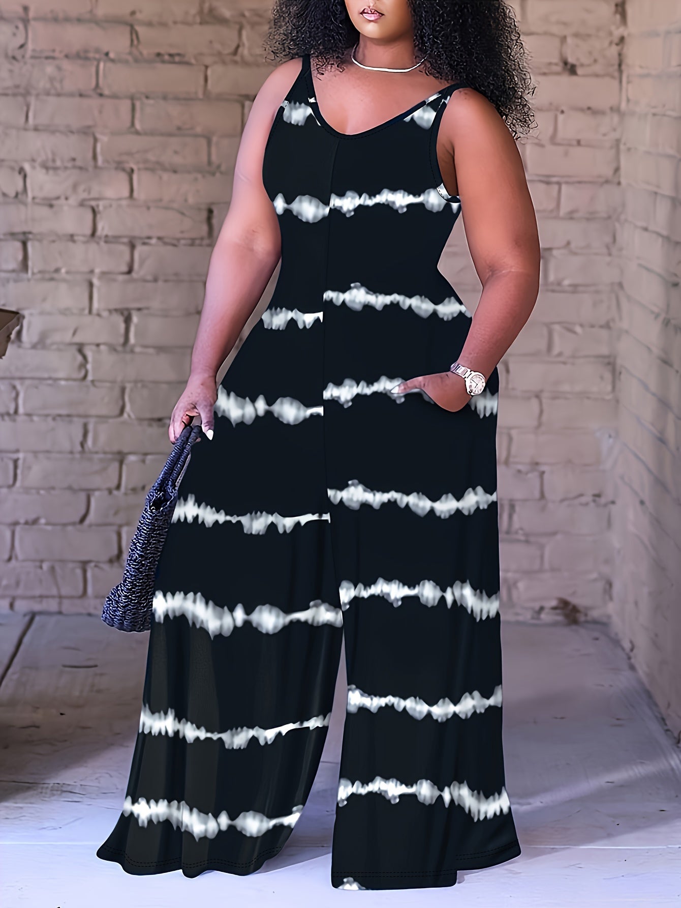 Plus Size Leopard Print Wide Leg Jumpsuit - Fierce & Fabulous 🐆✨