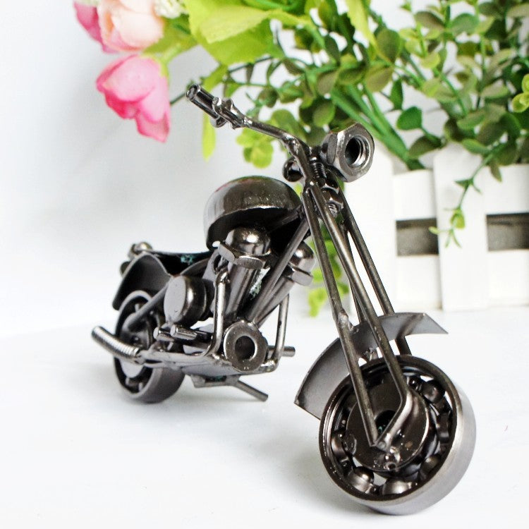 Metal Iron Art Motorcycle Model Ornaments Handmade Crafts