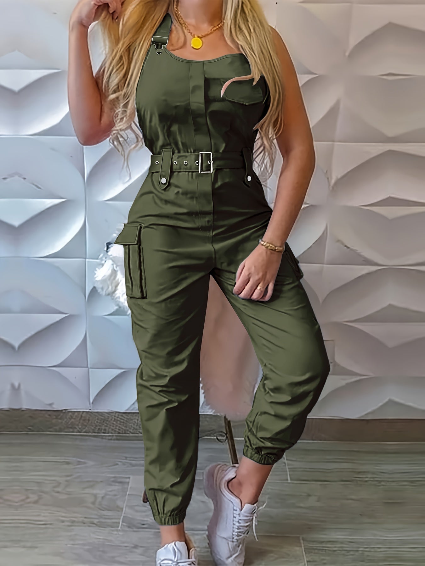 🛠️ Solid Flap Pocket Cargo Jumpsuit 🛠️