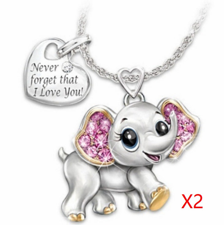 Cute Elephant Necklace: Adorable Fashion Accessory for Kids and Adults