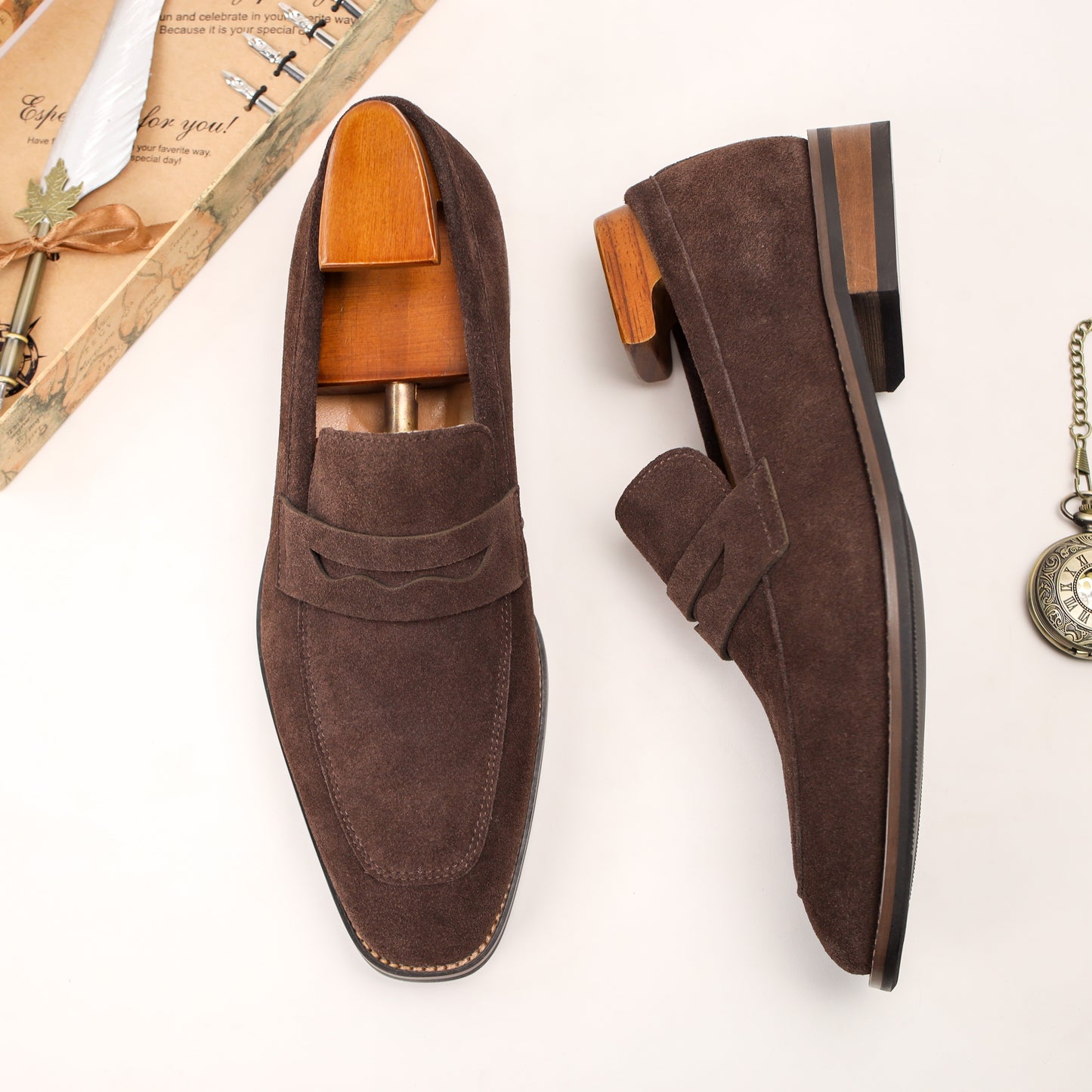 Leather Lux Top Grain Loafer Shoes