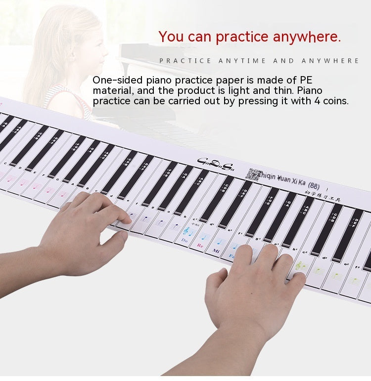 Simulation 88 Keys Piano Keyboard Calligraphy Practice Paper