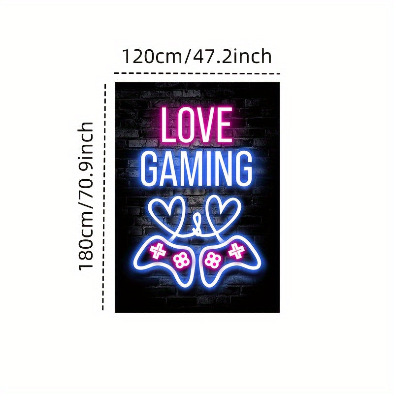 🎮 Cyber Console: Neon Gamepad Area Rug 🌟