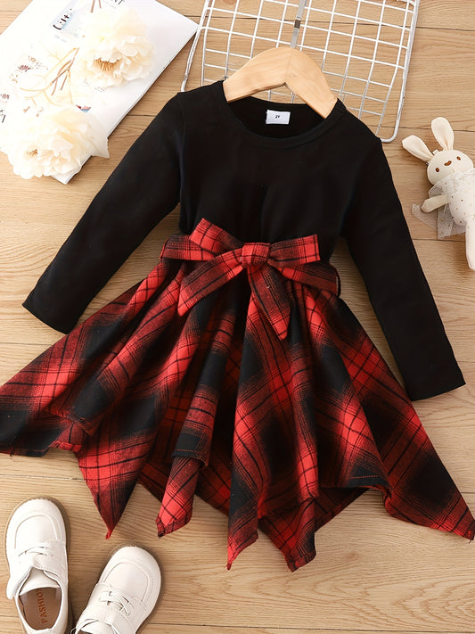 Girls' Fashion Plaid Dress 🌼🛍️