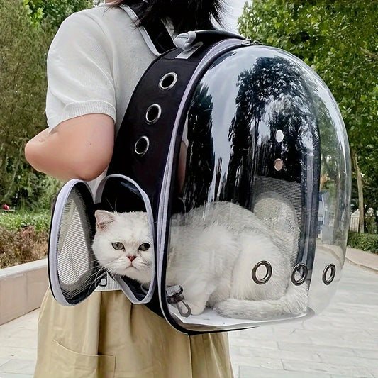 🐾 Perfecta Voyager: Transparent Cat Backpack 🚀