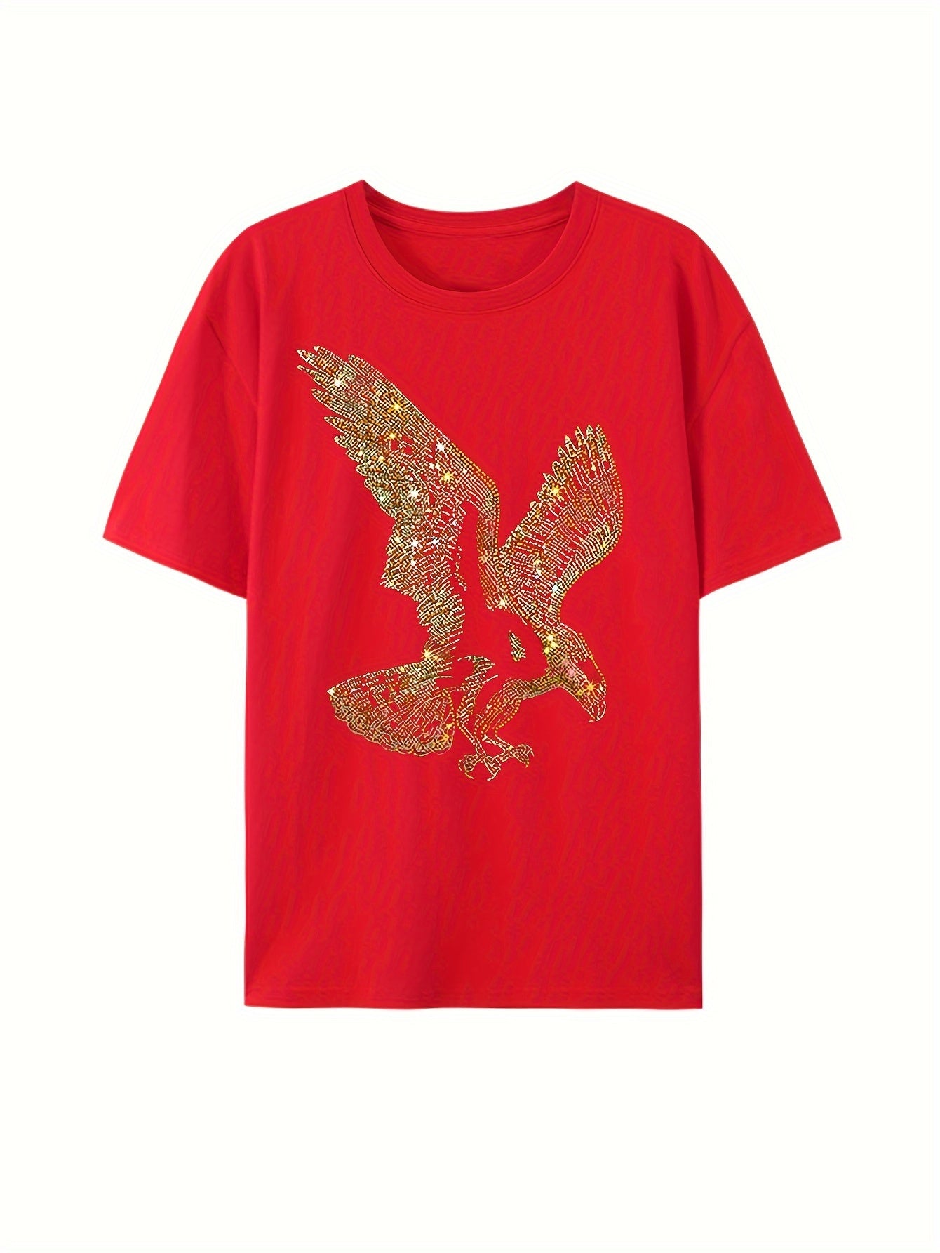 🦅 Rhinestone Eagle Cotton T-Shirt 🦅