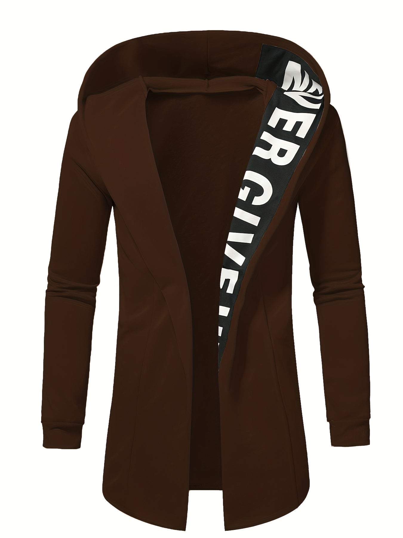 Urban Letter Print Hoodie Jacket