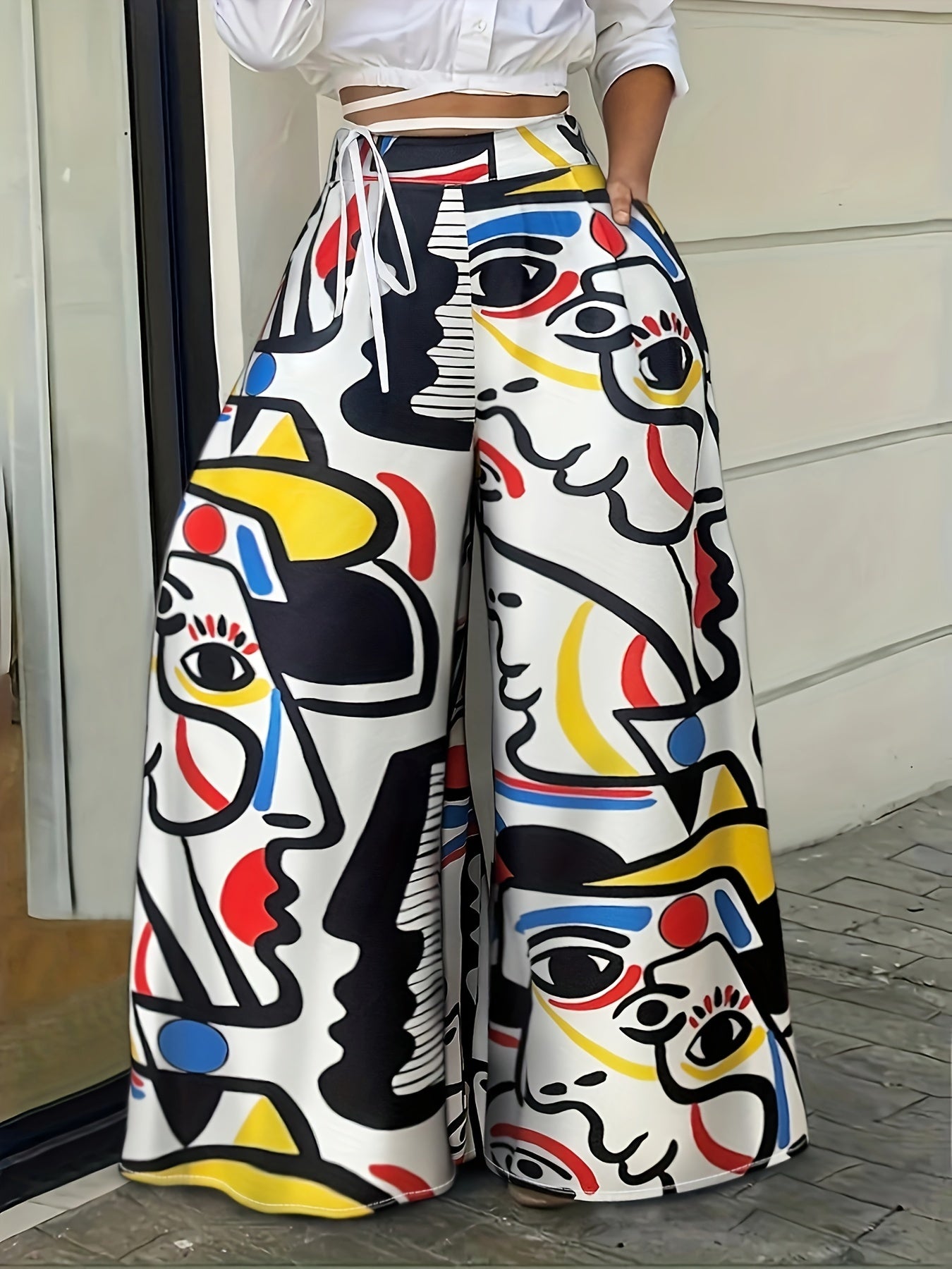 Urban Graffiti Wide Leg Pants