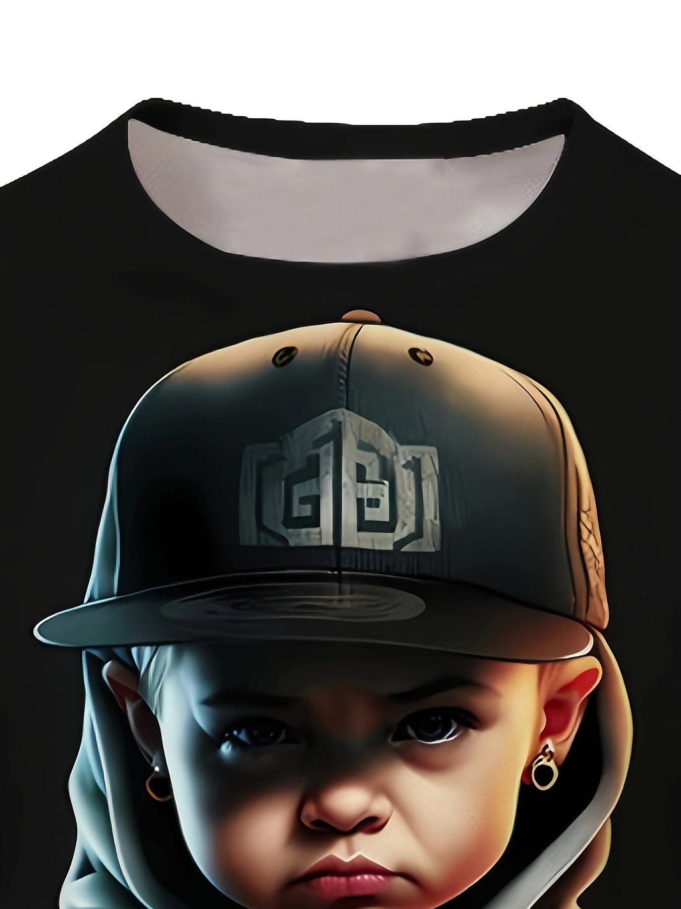 3D Digital Cool Male Figure With Cap Pattern T-Shirt