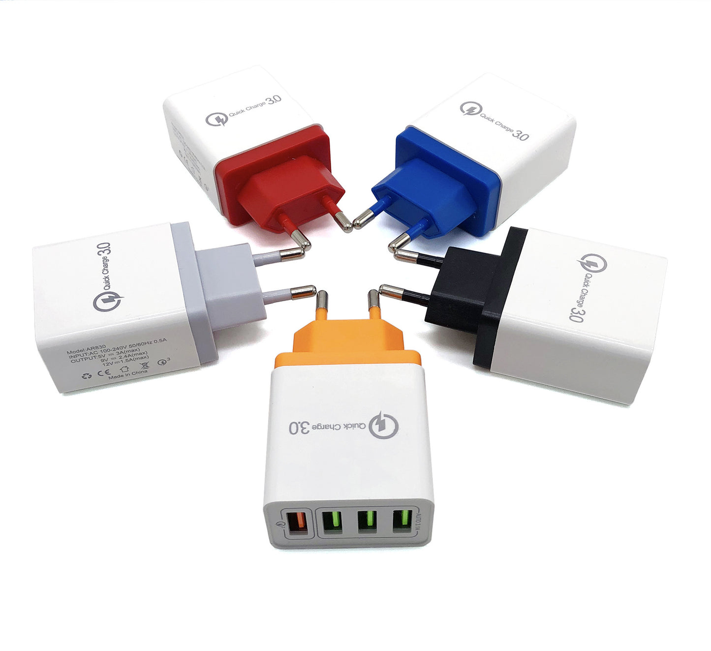 Swift Charge 4-Port USB Wall Charger: Quick Charge 3.0 Adapter