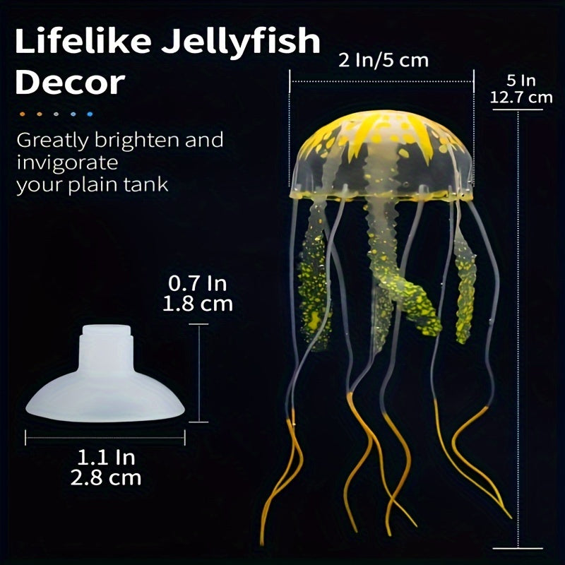 🌟 Glow Jelly fish Set: Luminous Aquarium Ornaments 🐠