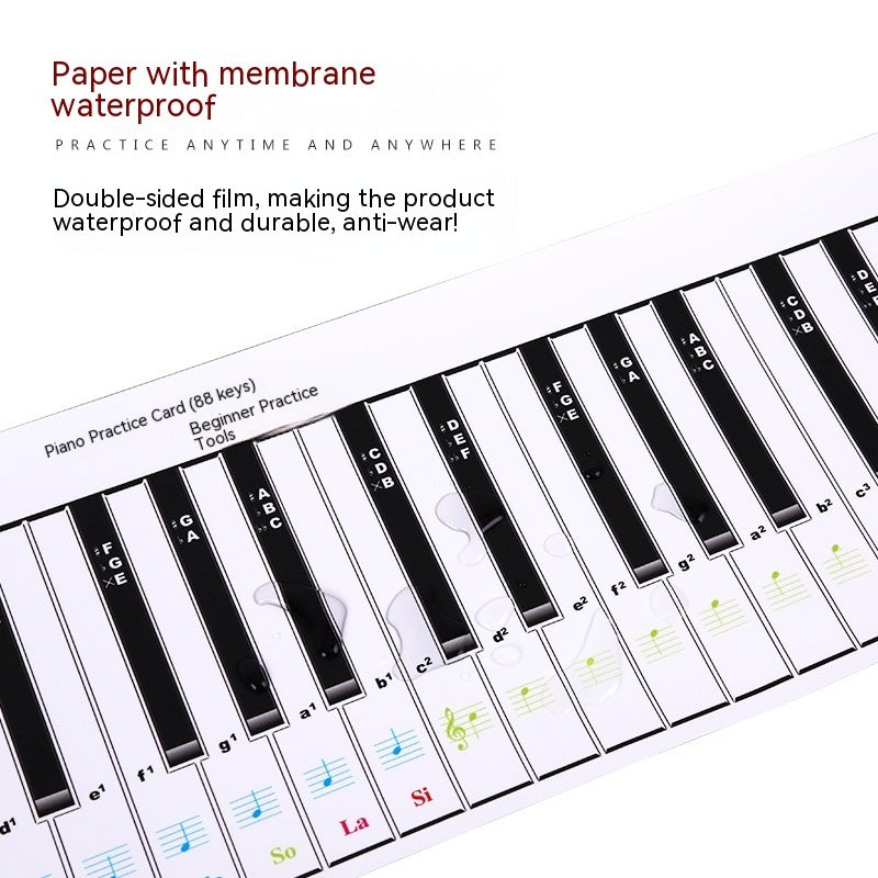 Simulation 88 Keys Piano Keyboard Calligraphy Practice Paper