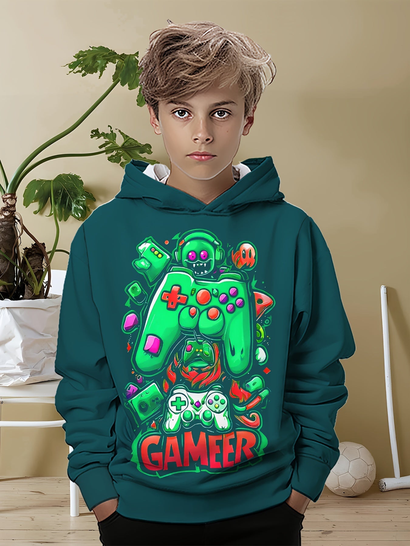 🎮 Boys' Cool Gamer Hoodie