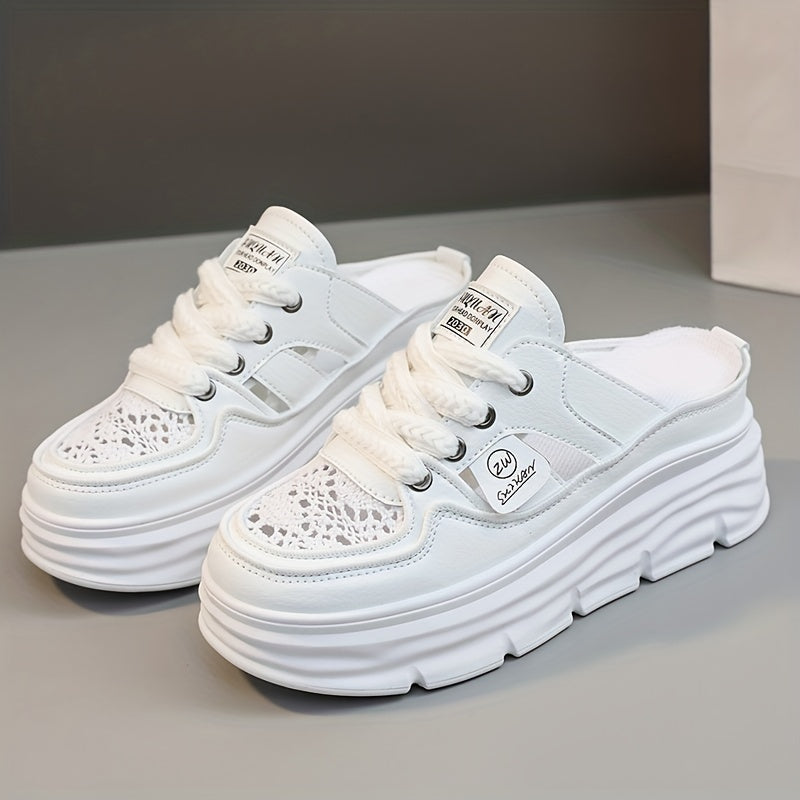 Women's Breathable Platform Mule Sneakers 🌼👟