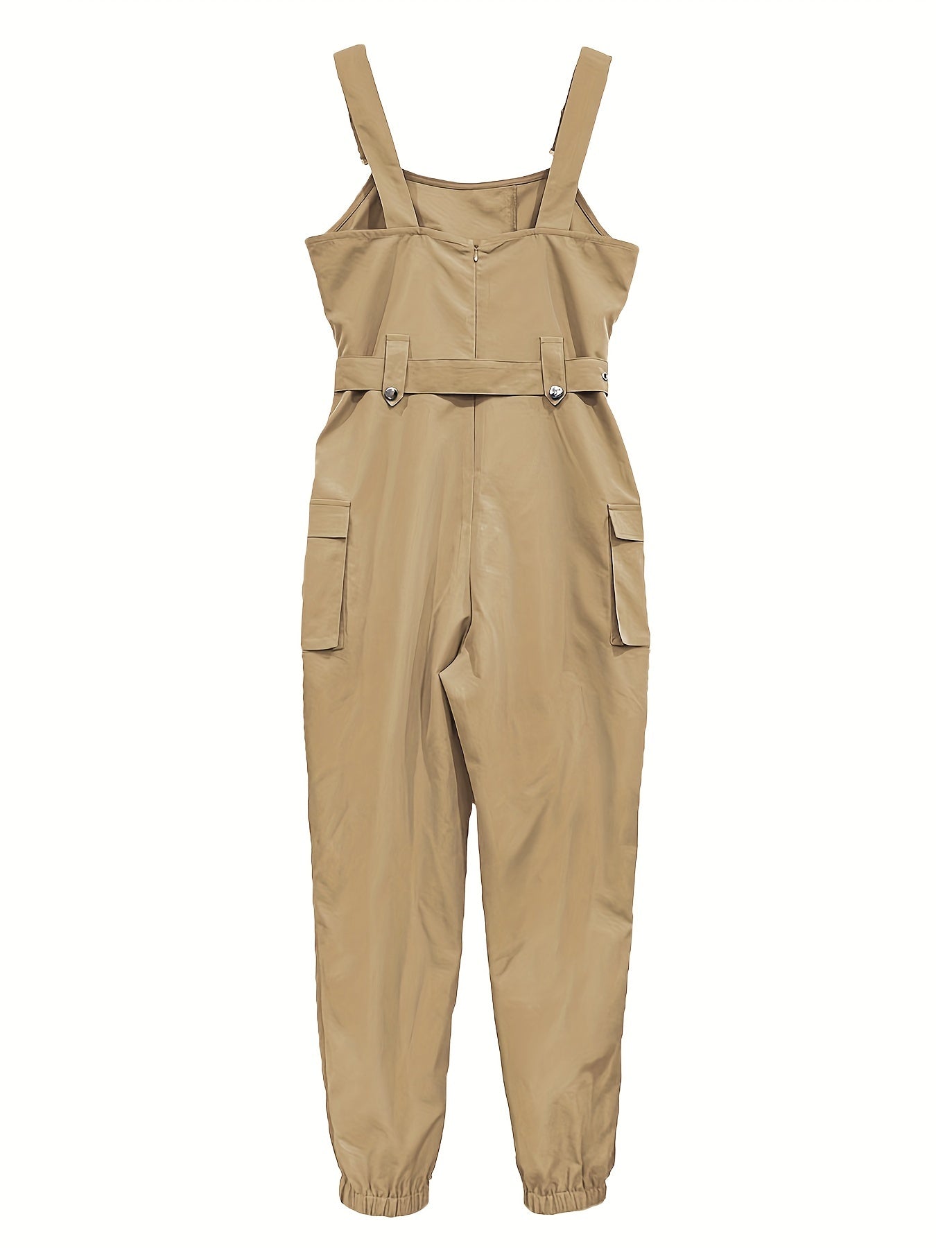 🛠️ Solid Flap Pocket Cargo Jumpsuit 🛠️