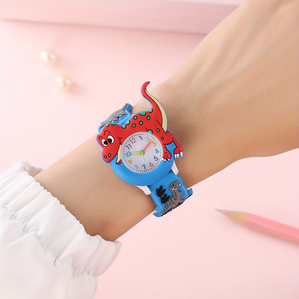 🦖 Cute Cartoon Dinosaur Tyrannosaurus Rex Silicone Strap Children's Watch - The Perfect Gift! 🎁