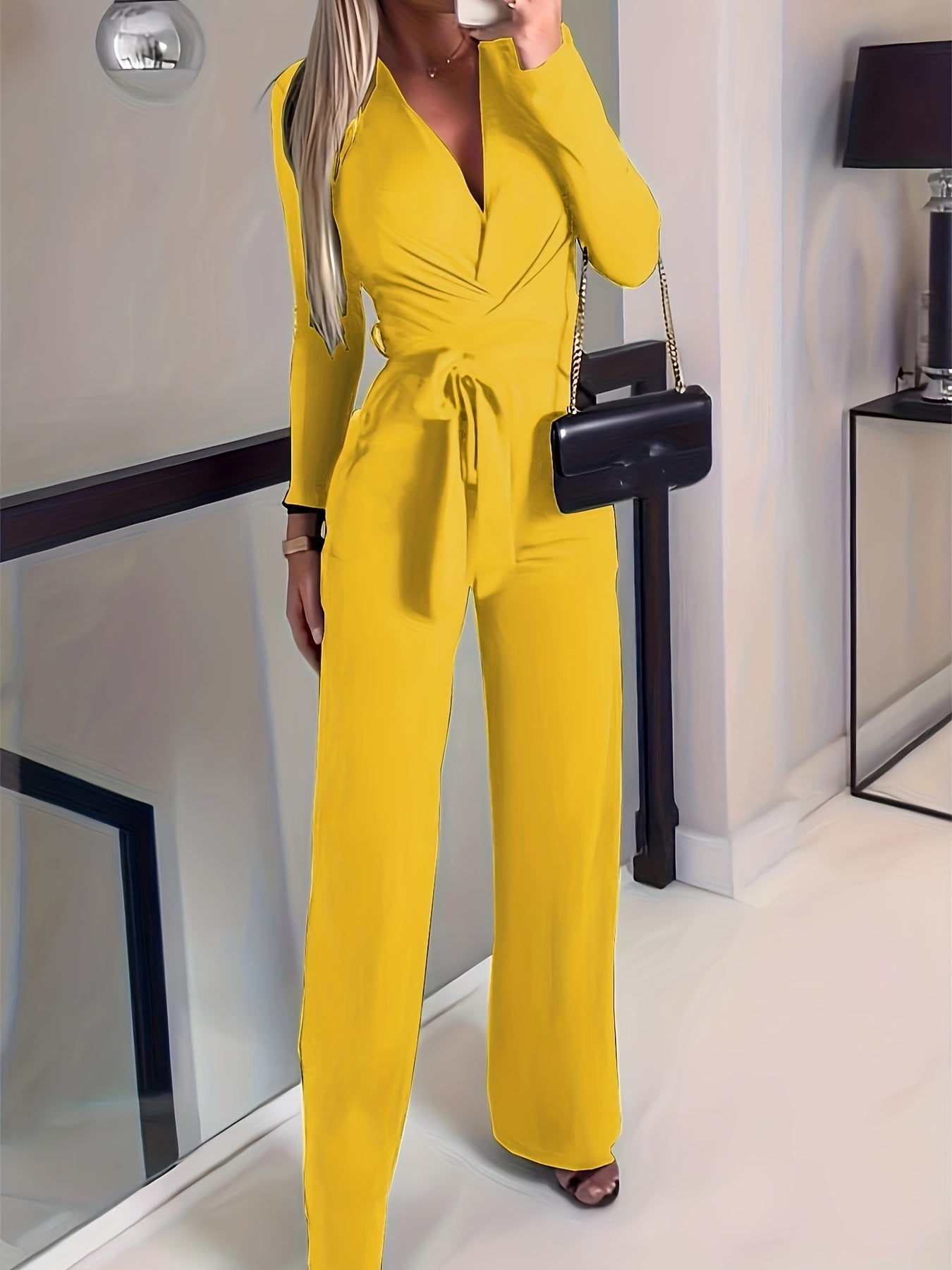 🔥 Sexy Belted Wide Leg Jumpsuit 🔥