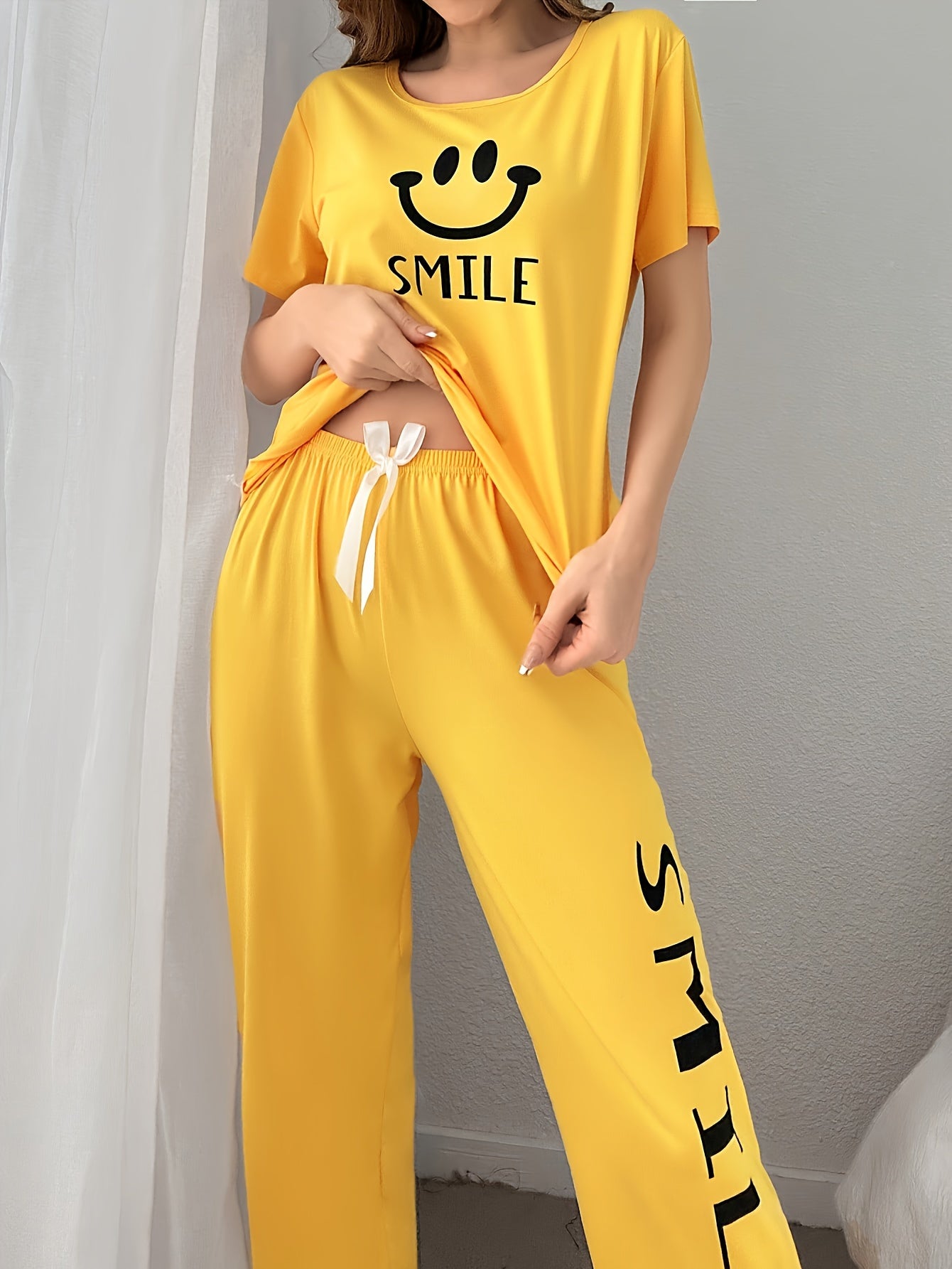 Cheerful Vibes Pajama Set 😄🌙