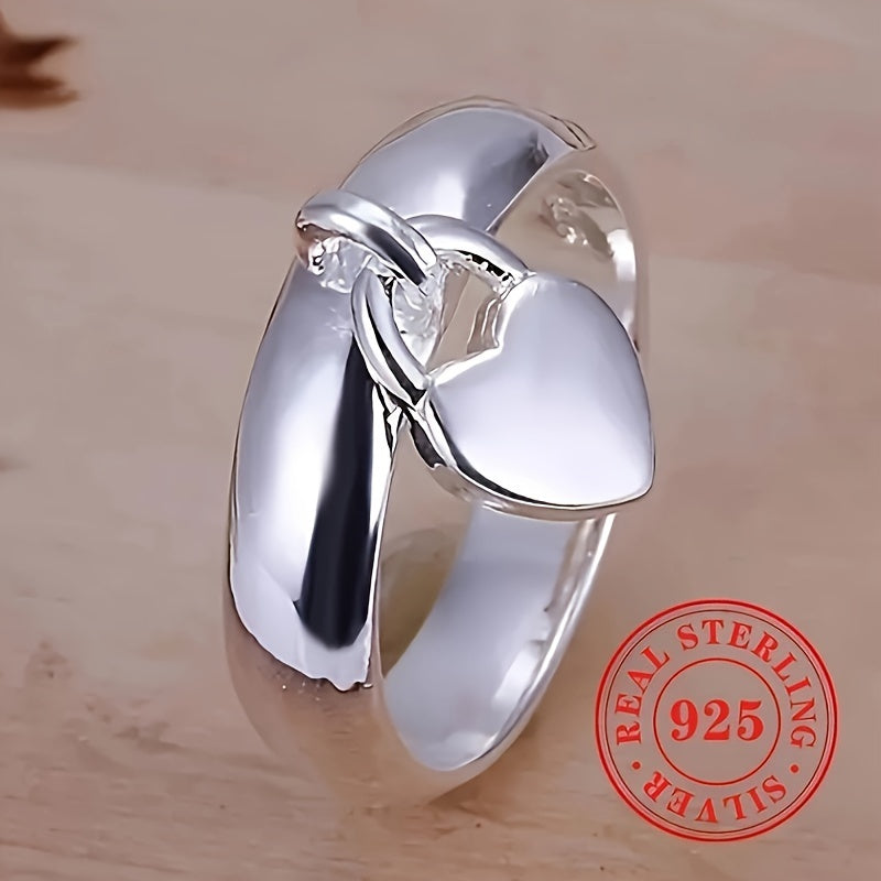 💖 Heartfelt Promise Ring – 925 Sterling Silver Elegance 🌟