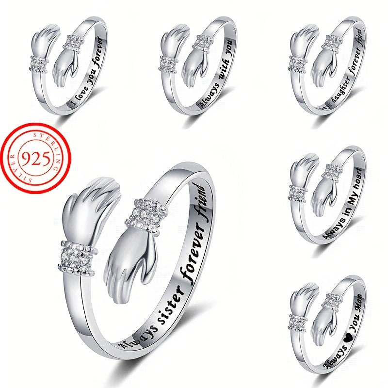 ✨ Embrace Wrap Ring – 925 Sterling Silver with 18K Gold Plating & Zirconia 💍