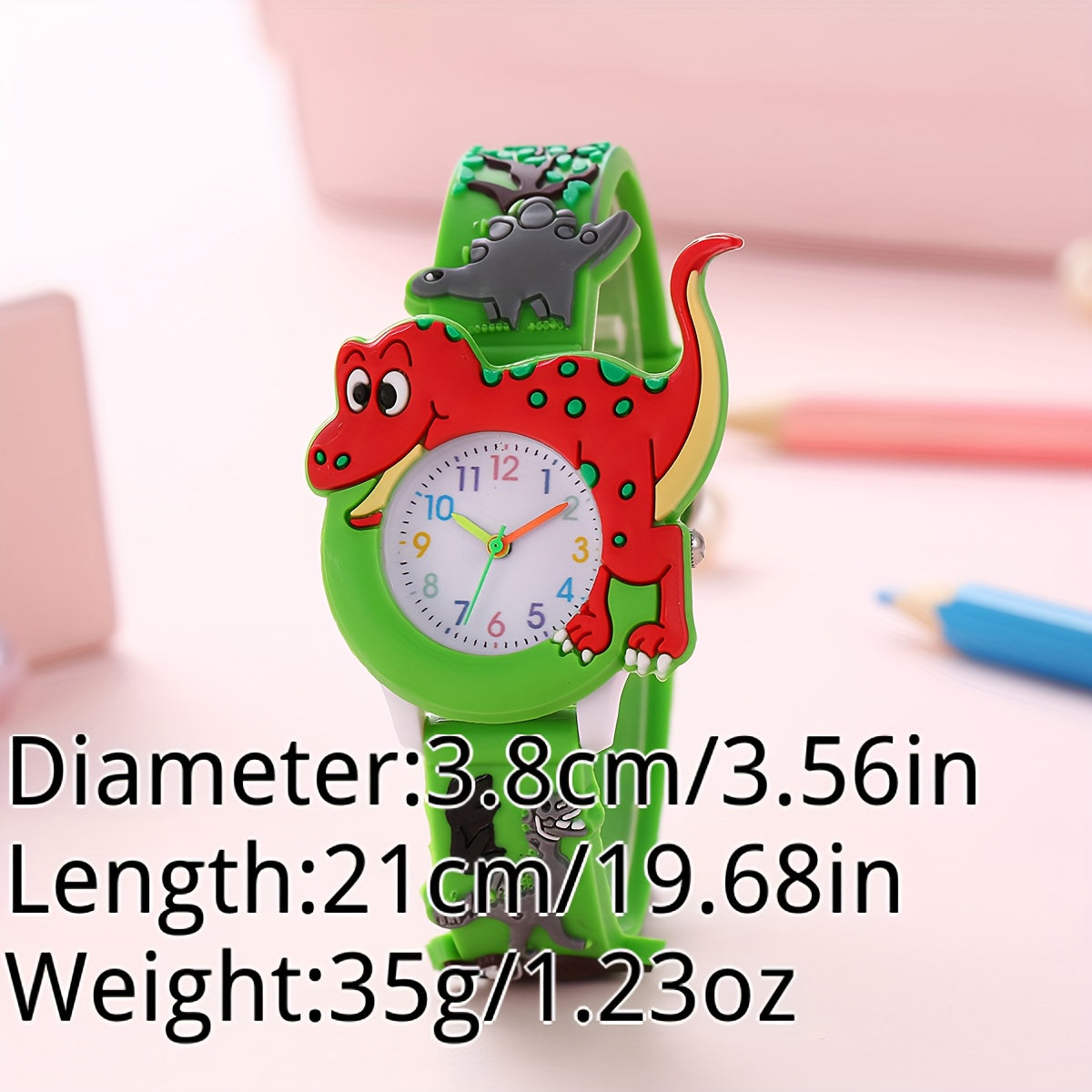 🦖 Cute Cartoon Dinosaur Tyrannosaurus Rex Silicone Strap Children's Watch - The Perfect Gift! 🎁