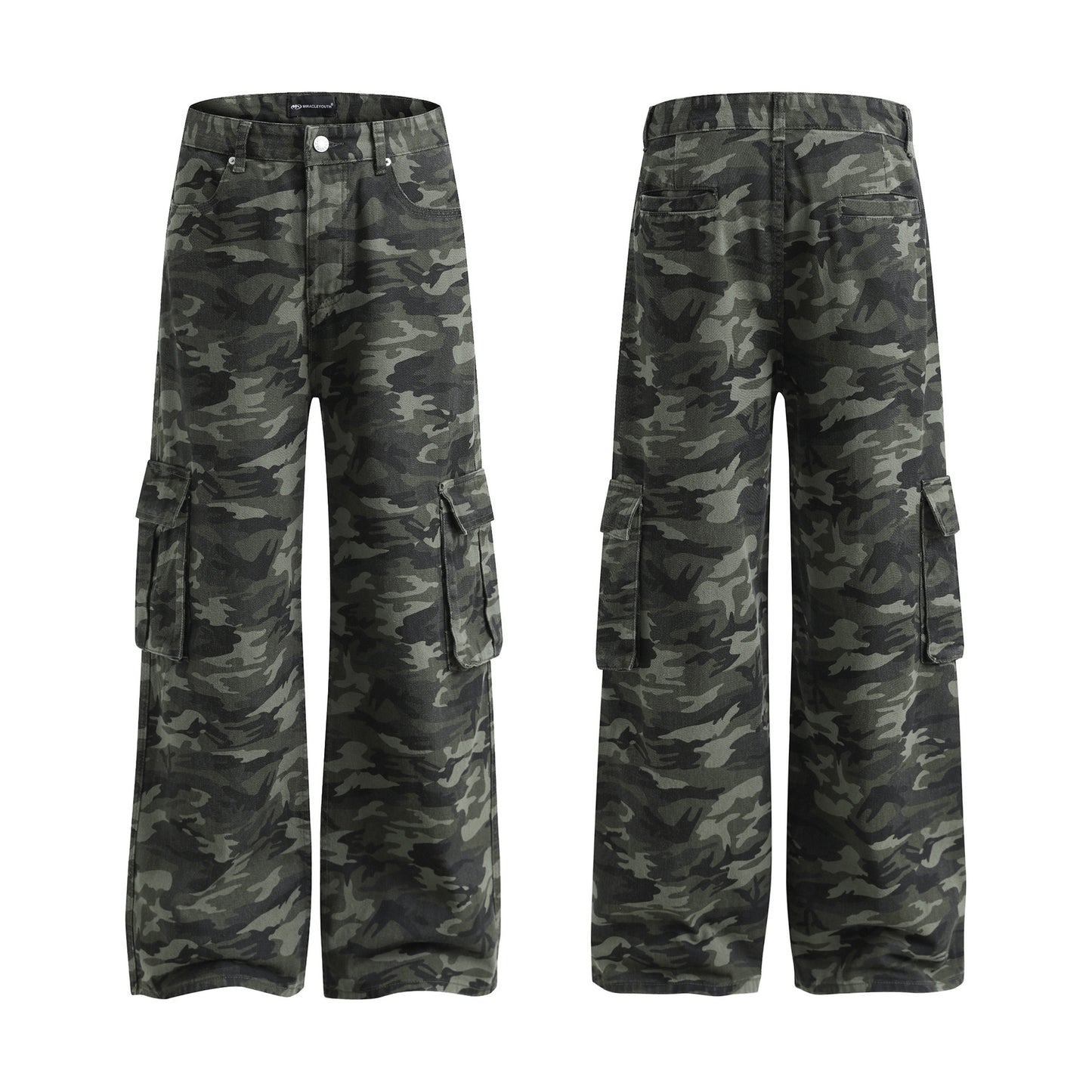 American Vintage Street Trendy Camouflage Workwear Trousers