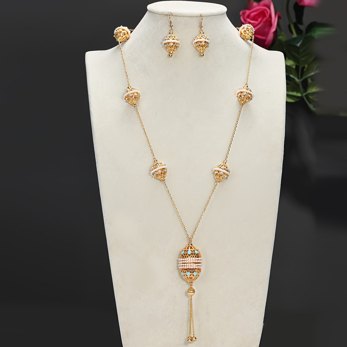 Lantern Elegance Jewelry Set - 18K Gold Plated Delicate Design 🌙✨