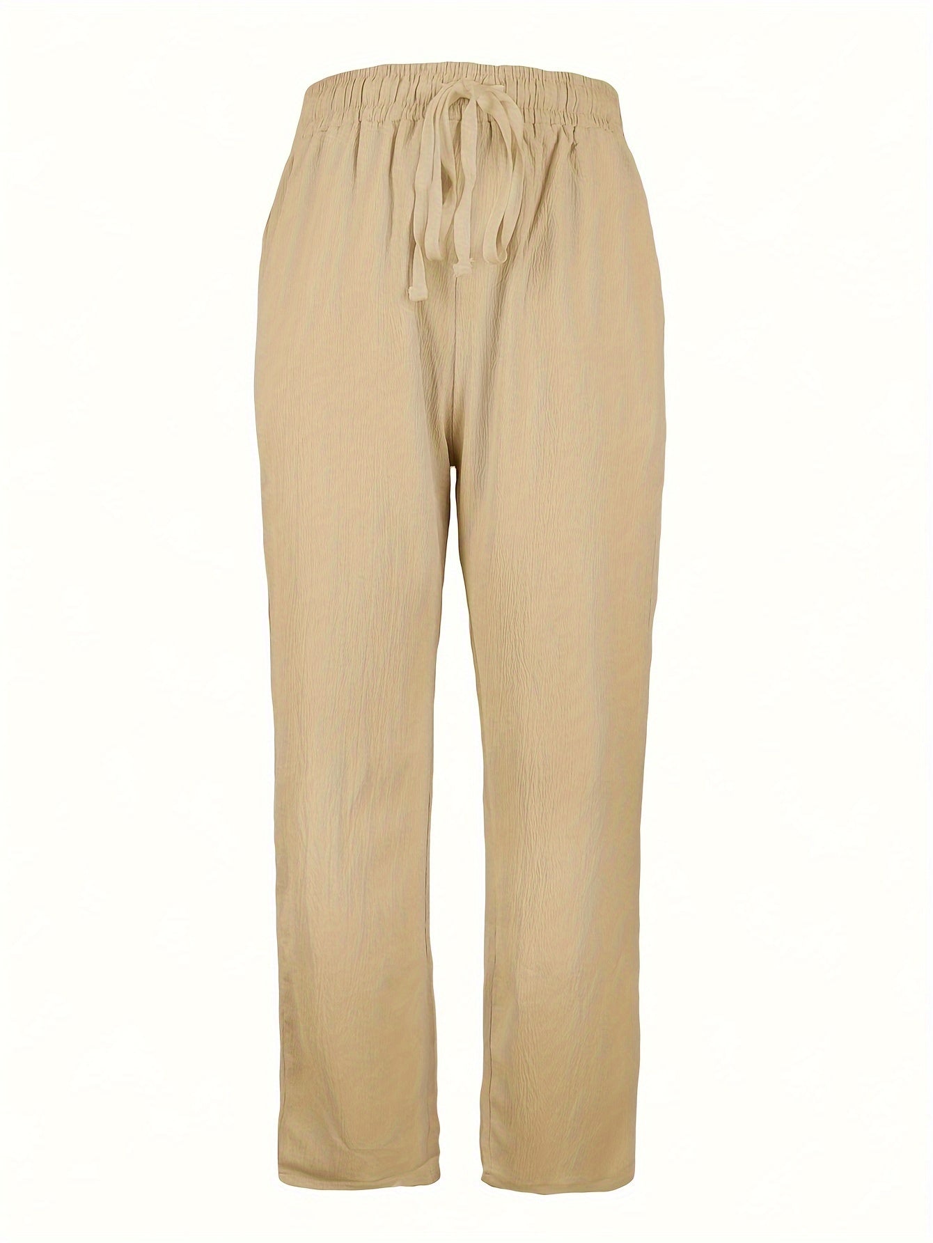 Drawstring Straight Leg Pants