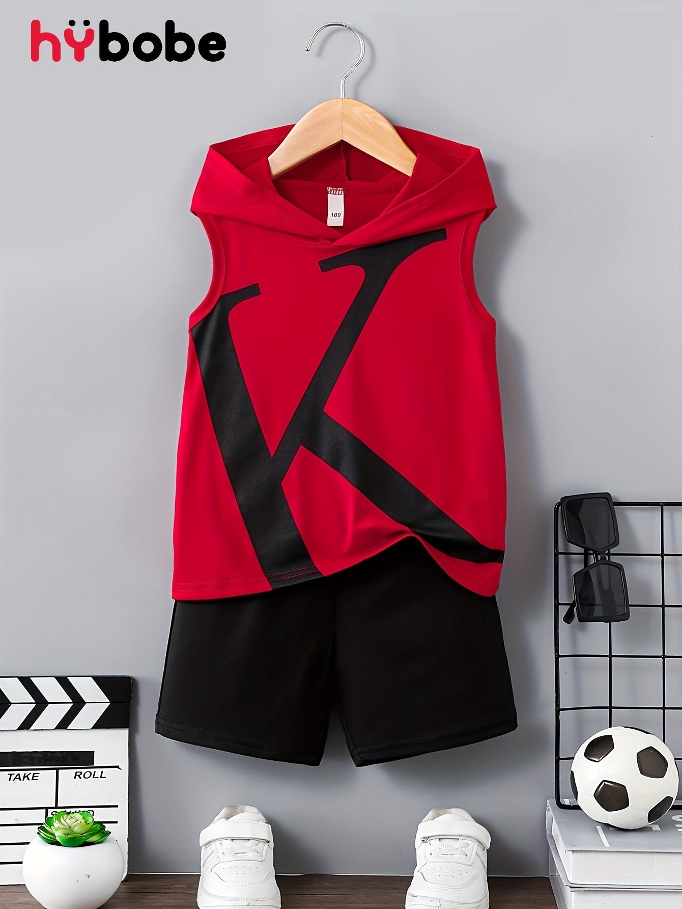 🏆 Trendy Letter K Sleeveless Set for Boys 🏆