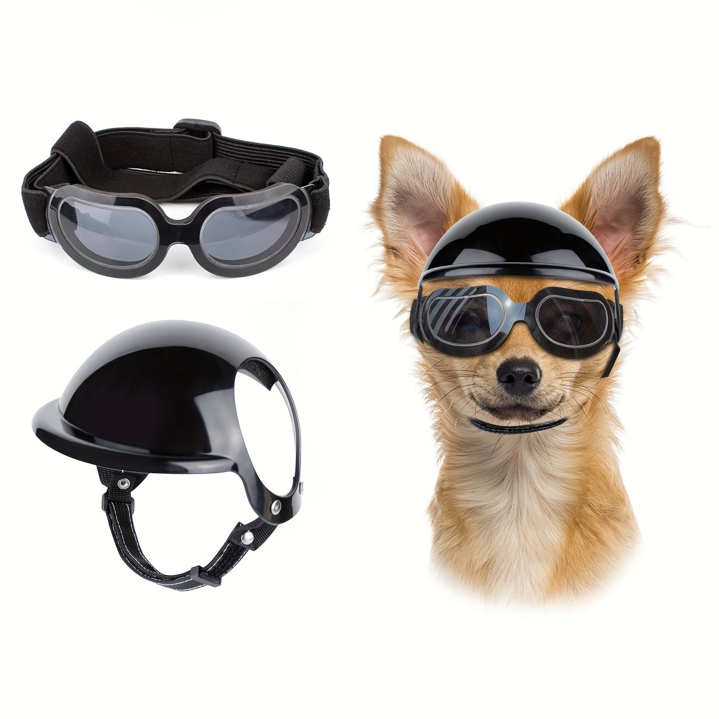 🏍️ Paw Rider Adventure Helmet & Goggles Set 🕶️🐕