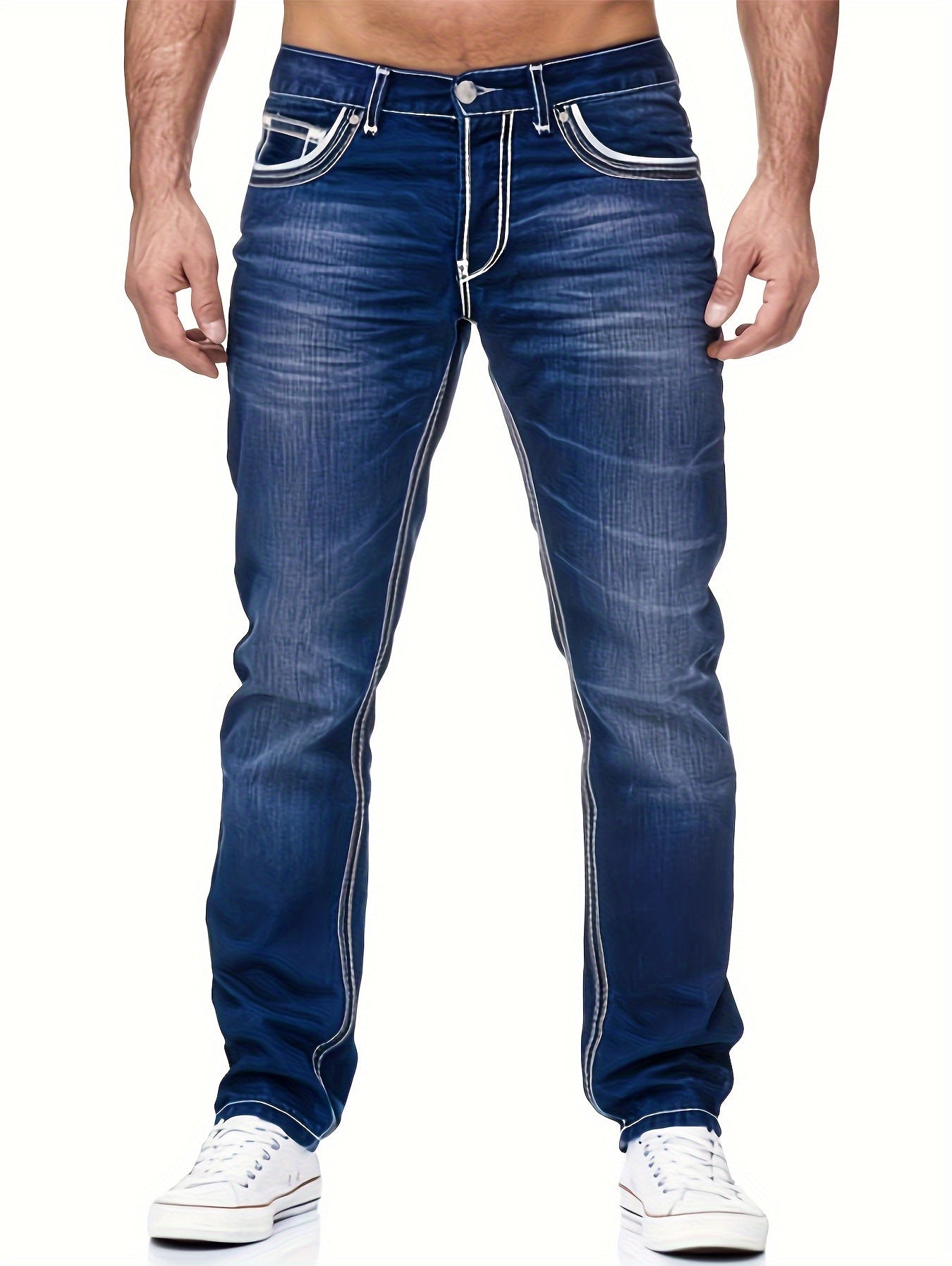 🌟 Men's Comfy Street Style Distressed Denim Pants with Pockets