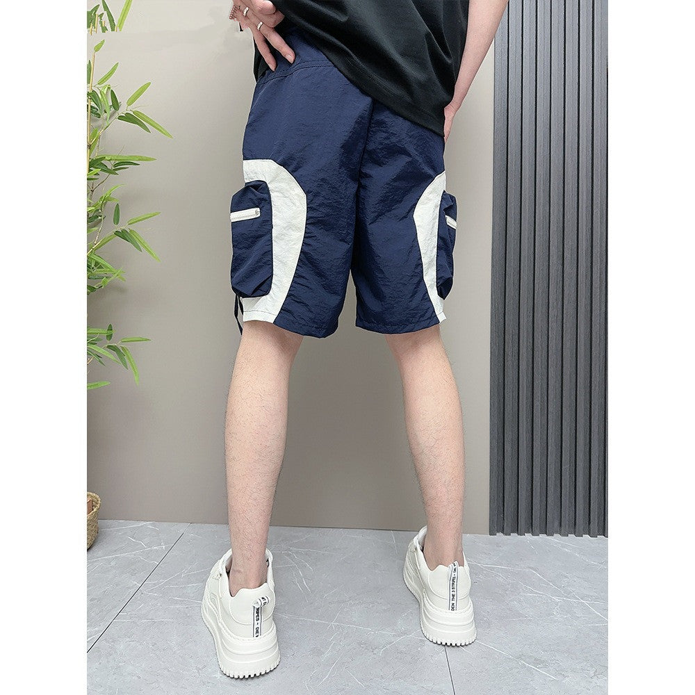 Workwear Men's Fashion Stitching Casual Sports Shorts