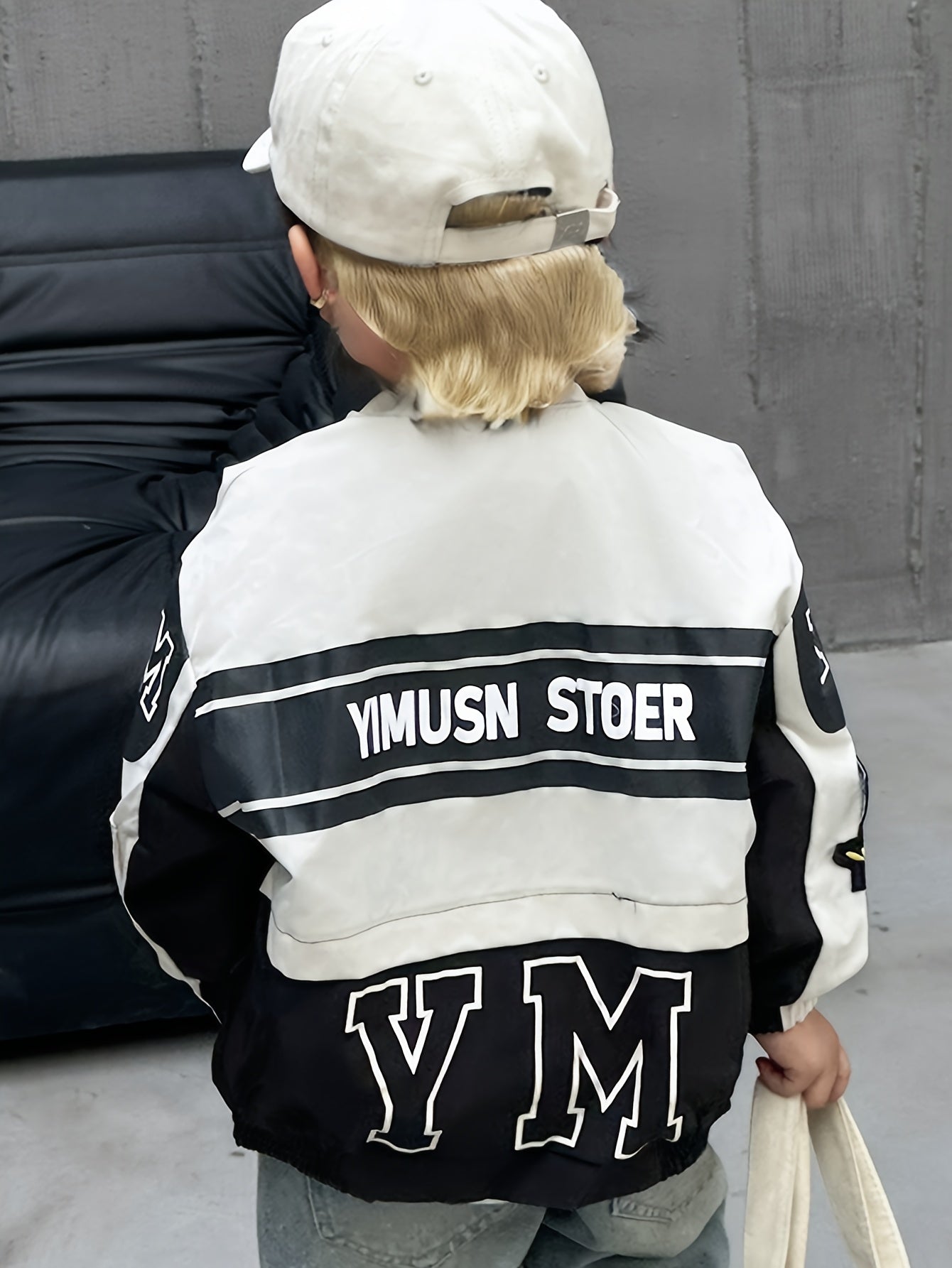 🏁 Boy's Varsity Jacket - Trendy Motor Racing Bomber