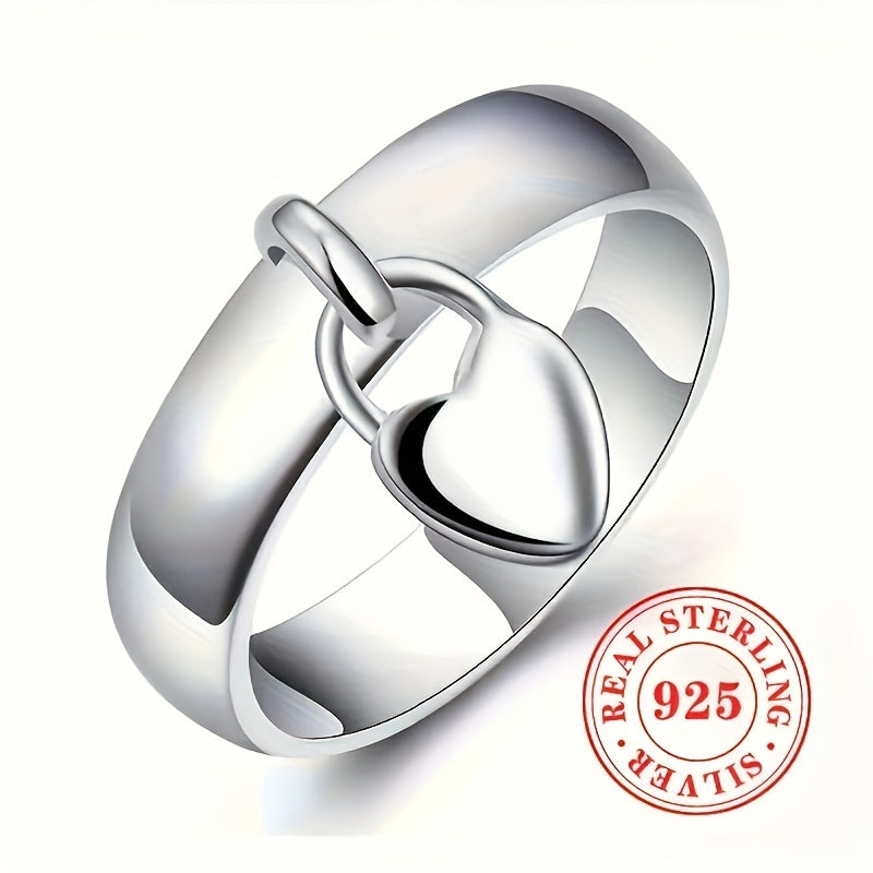 💖 Heartfelt Promise Ring – 925 Sterling Silver Elegance 🌟