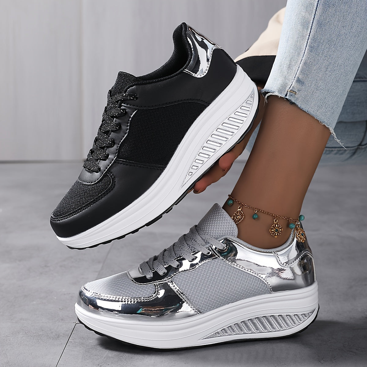 Women's Platform Fashion Wedge Sneakers 👟✨