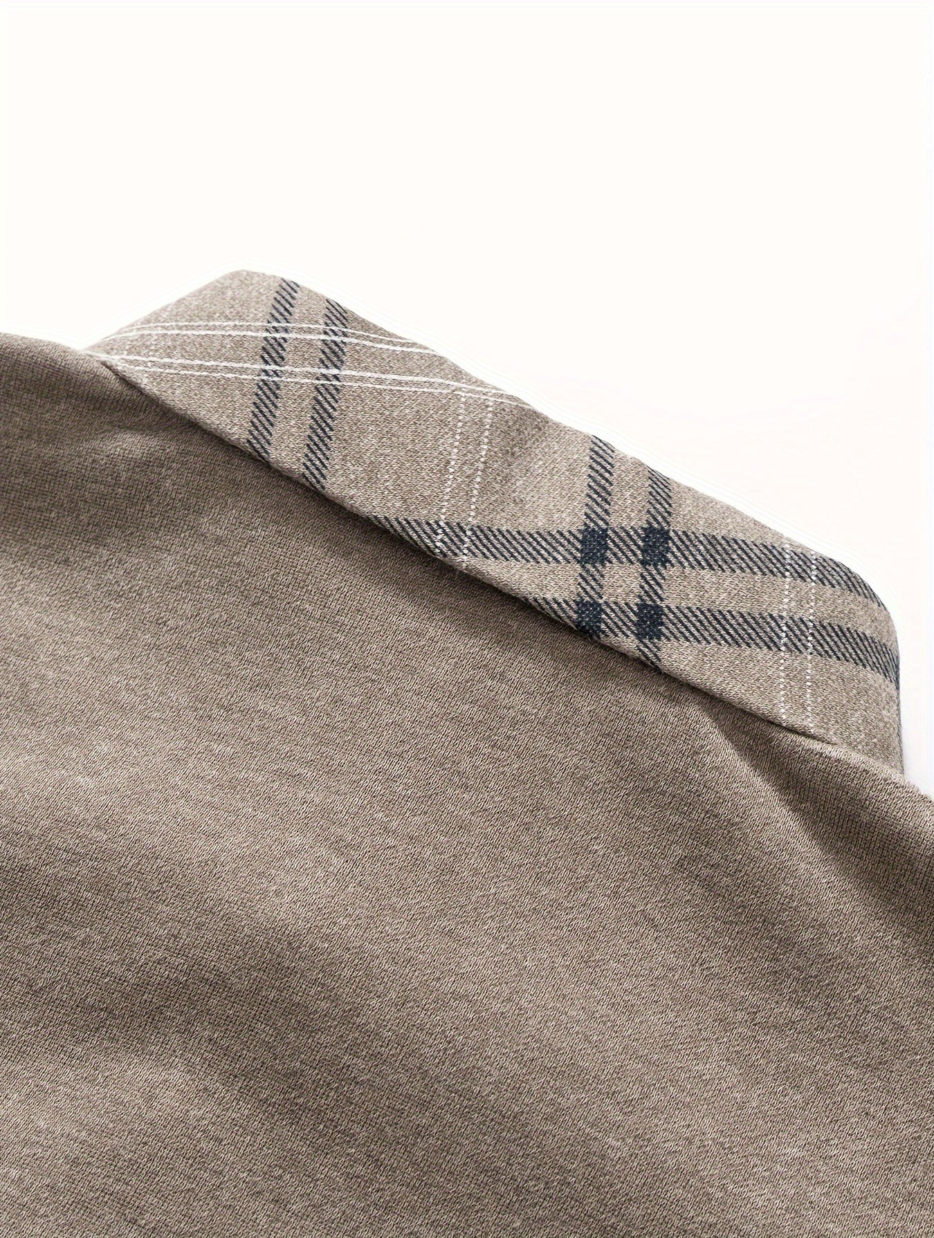 🧥 Men's Fleece-Lined Plaid Knit Pullover 🌲