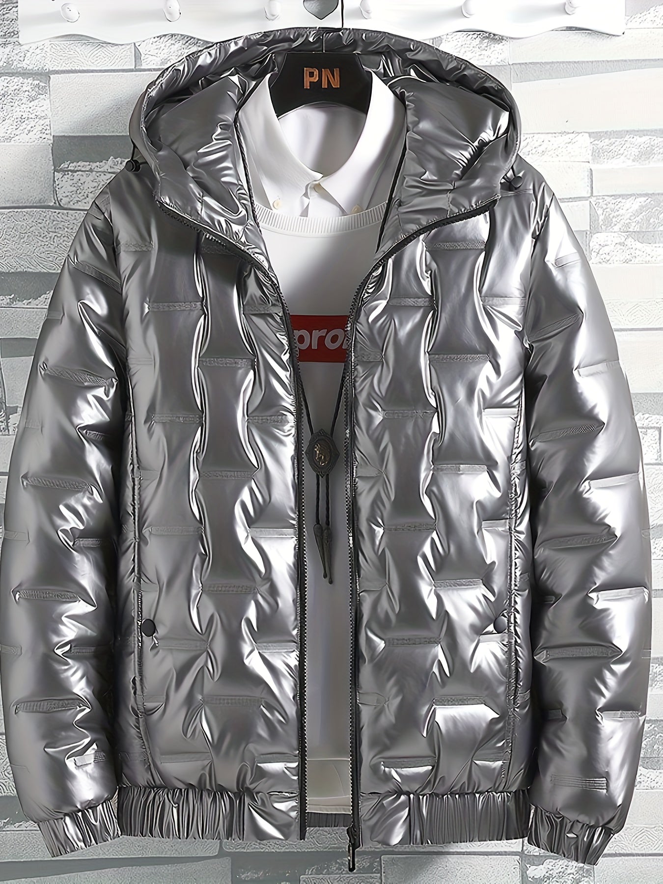 Name: Urban Glare Shiny Puffer Jacket 🌆🔥