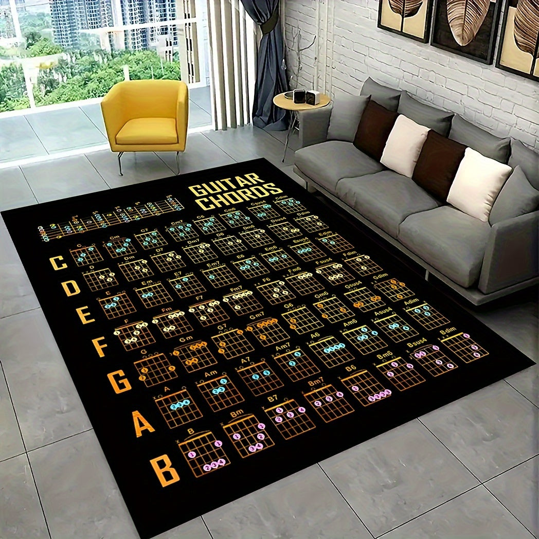 🎸 Chord Vibe: Guitar Chords Area Rug 🎶