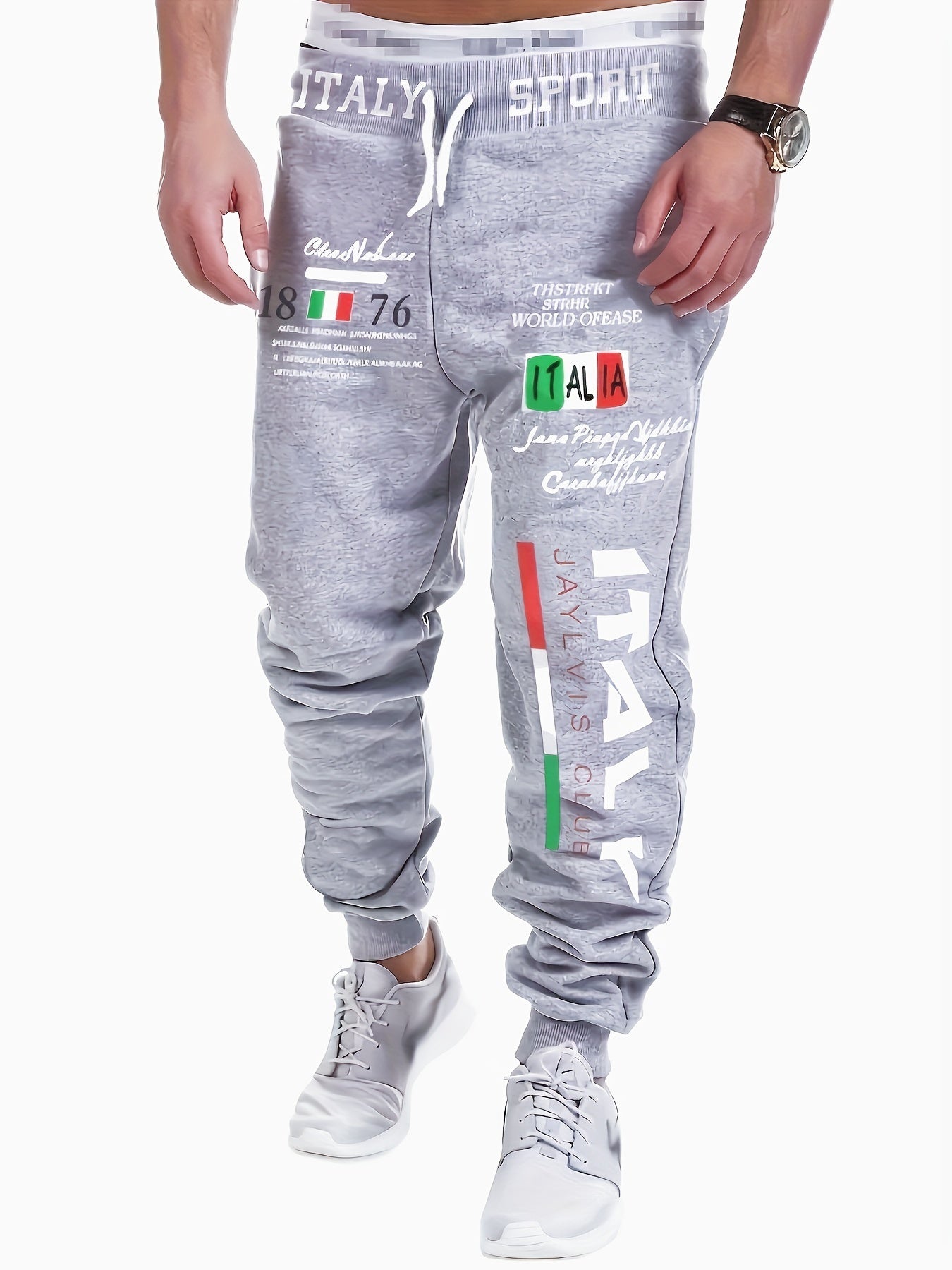 Italy Print Hip Hop Joggers