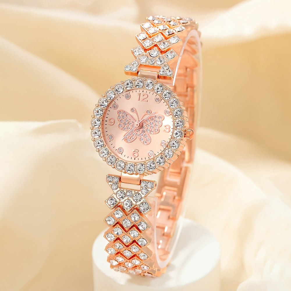 Charming Elegance 2-Piece Women's Butterfly Watch and Bracelet Set 🦋✨