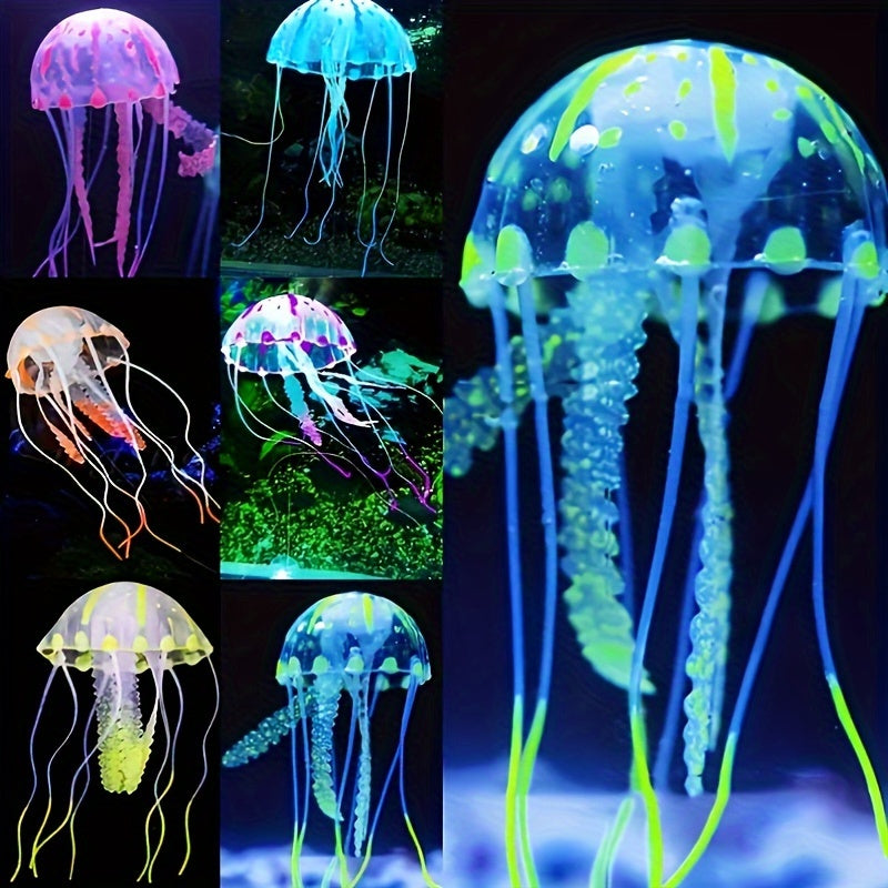 🌟 Glow Jelly fish Set: Luminous Aquarium Ornaments 🐠