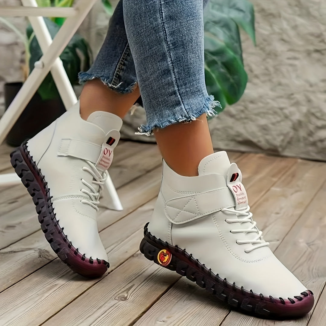 Women's Fashion Faux Leather Non-Slip Walking Shoes 🥾